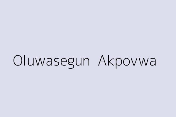 Oluwasegun  Akpovwa 